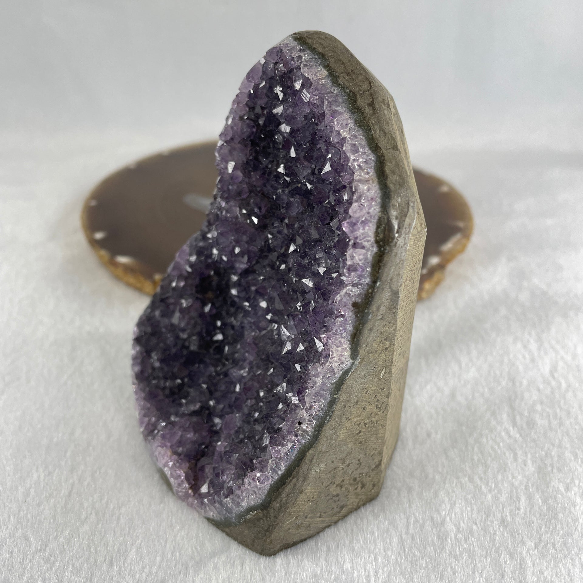 Natural Amethyst Rough Irregular Shaped Display 459.3g 85.2 by 69.4 by 96.2mm - Huangs Jadeite and Jewelry Pte Ltd