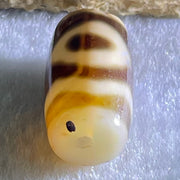 Natural Powerful Tibetan Old Oily Agate Sky Door Serenity 1 Eye Dzi Bead Heavenly Master (Tian Zhu) 一眼天门天诛 4.88g 20.4 by 11.7mm - Huangs Jadeite and Jewelry Pte Ltd