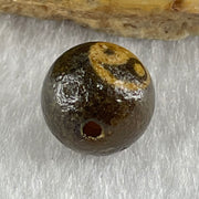Natural Powerful Tibetan Old Oily Agate Yin Yang Bead Heavenly Master (Tian Zhu) 1.44g 10.0 by 10.3mm - Huangs Jadeite and Jewelry Pte Ltd