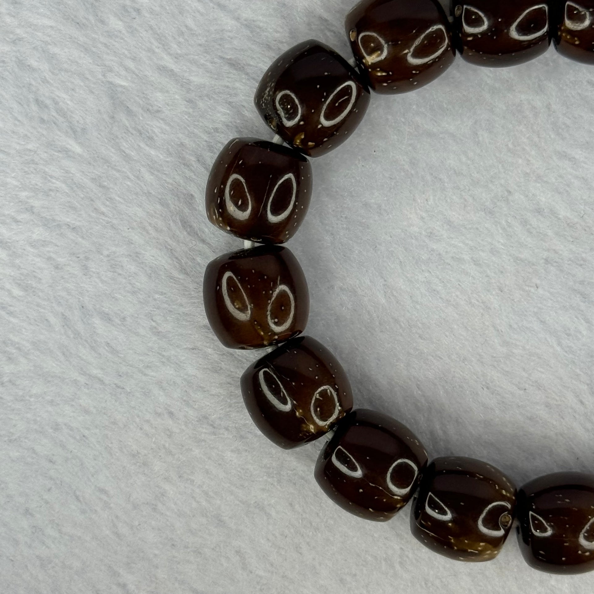 Old Bodhi Seed Beads Bracelet 紫金鼠手链 22.06g 18.5cm 11.8mm 17 Beads - Huangs Jadeite and Jewelry Pte Ltd