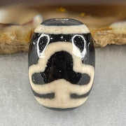 Natural Powerful Tibetan Old Oily Agate Double Bodhi Tree Dzi Bead Heavenly Master (Tian Zhu) 菩提树天珠 4.35g 17.4 by 12.9mm - Huangs Jadeite and Jewelry Pte Ltd