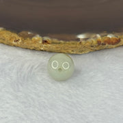 Type A Jelly Light Green with Brown Patches Jadeite Bead for Bracelet/Necklace/Earrings/Ring 4.03g 13.3mm - Huangs Jadeite and Jewelry Pte Ltd