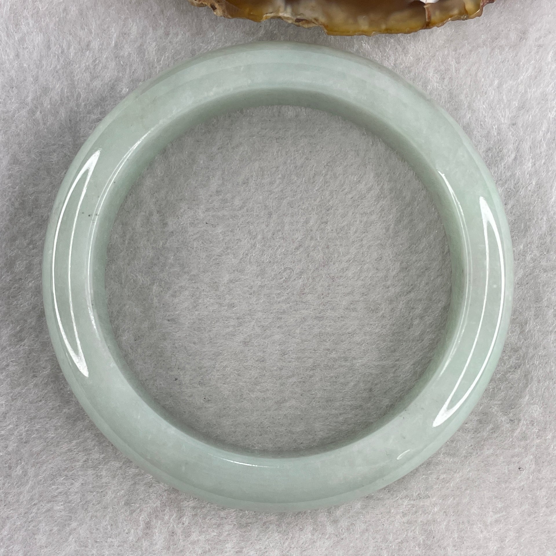 Type A Blueish Green with Faint Lavender Jadeite Bangle Internal Diameter 53.9mm 54.99g 12.5 by 8.7mm (Very Slight Internal Line ) - Huangs Jadeite and Jewelry Pte Ltd