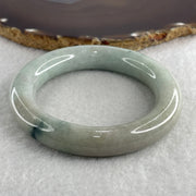 Natural Type A Green with Dark Green Spot Jadeite Bangle 88.51g Internal Diameter 56.4mm 12.8 by 13.3mm (Very Very Slight Internal Lines) - Huangs Jadeite and Jewelry Pte Ltd