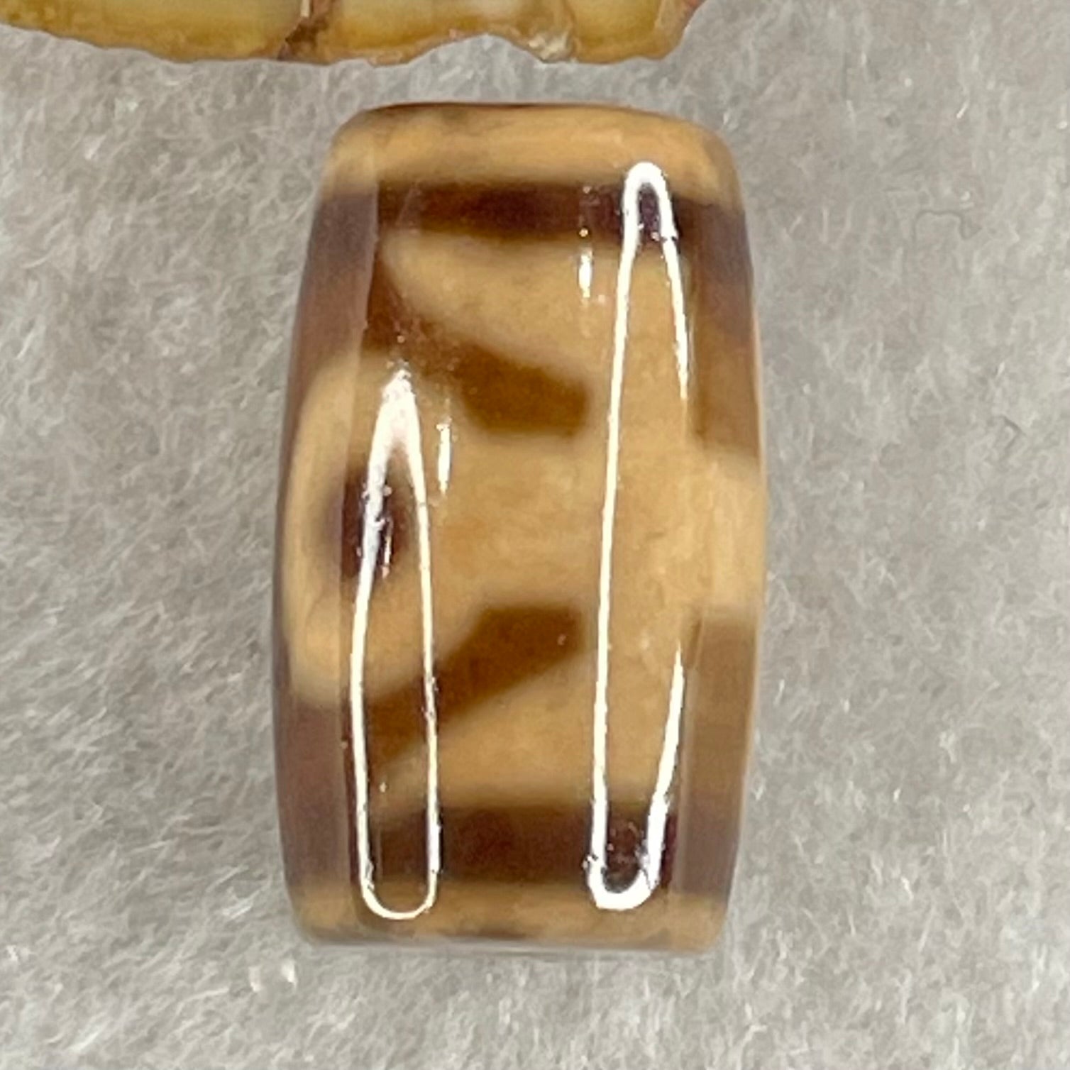Natural Powerful Tibetan Old Oily Agate Patina Guiren Tairen Human Dzi Bead Totem Amulet Heavenly Master (Tian Zhu) 贵人天诛 4.68g 19.9 by 11.7mm - Huangs Jadeite and Jewelry Pte Ltd