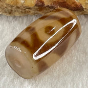 Natural Powerful Tibetan Old Oily Agate Patina Guiren Tairen Human Dzi Bead Totem Amulet Heavenly Master (Tian Zhu) 贵人天诛 4.92g 19.7 by 11.7mm - Huangs Jadeite and Jewelry Pte Ltd