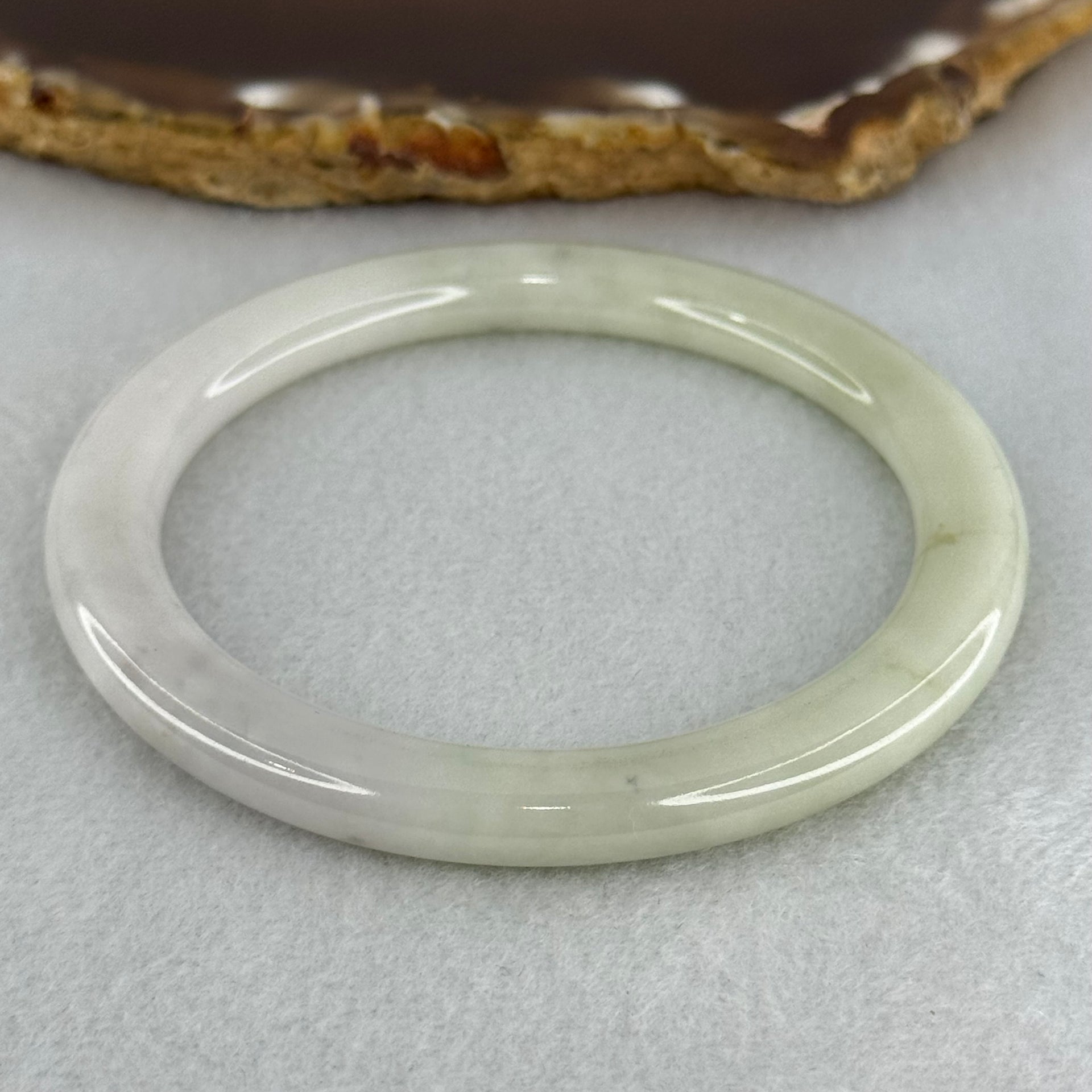 Type A Light Lavender and Light Green Jadeite Bangle Internal Diameter 55.1mm 28.89g 6.4 by 8.8mm (Very Slight Internal Line) - Huangs Jadeite and Jewelry Pte Ltd