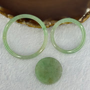 Type A Green Jadeite Bangle and Display 35.86g Inner Diameter 44.5mm 6.1 by 4.6mm, 33.3mm 5.6 by 4.9mm, 31.4 by 6.3mm (Close to Perfect) - Huangs Jadeite and Jewelry Pte Ltd