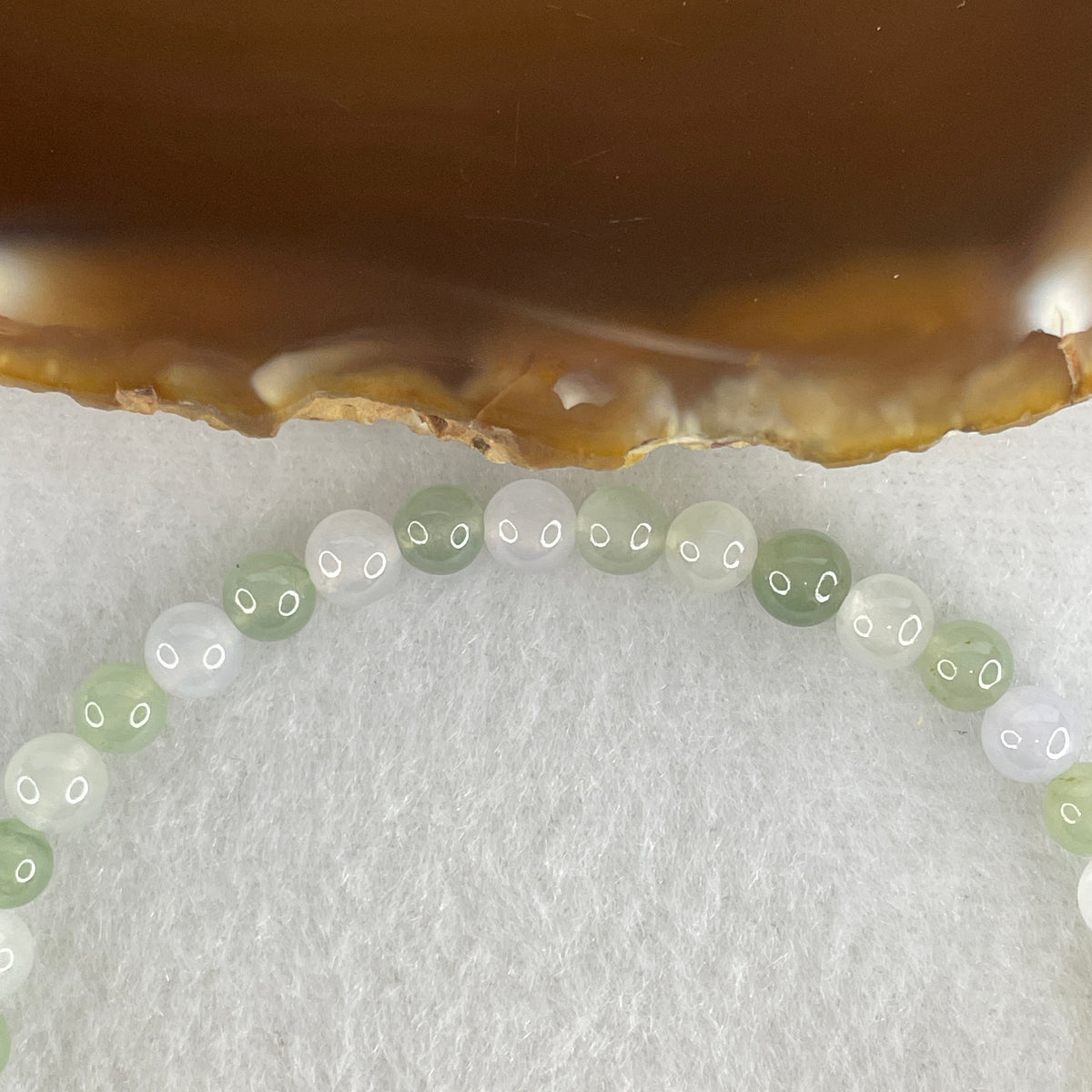 Natural Type A Jelly Light Green & Lavender Jadeite Beads Bracelet | (10.54g | 18cm | 5.4mm | 36 Beads | Heart, Crown & Third Eye Chakra Harmony, Noble Benefactor Magnet & Feng Shui Prosperity Talisman)