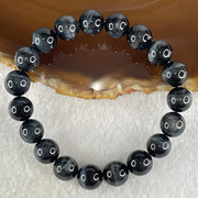 Natural Blue Tiger Eye Quartz Beads Bracelet 25.80g 15.5cm 10.1mm 19 Beads - Huangs Jadeite and Jewelry Pte Ltd