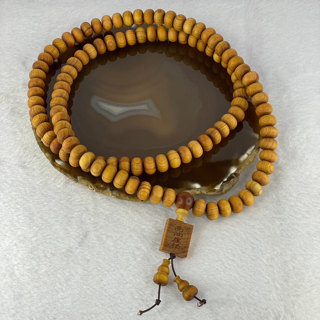 Natural High Oil Yabai 高油崖柏 Wood Beads Necklace 47.83g 11.2 mm 107 Beads - Huangs Jadeite and Jewelry Pte Ltd