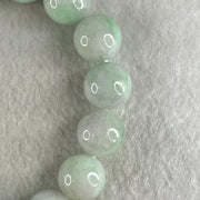 Type A Light Green with Slight Light Lavender Jadeite Beads Bracelet 48.29g 15cm 12.2mm 16 Beads - Huangs Jadeite and Jewelry Pte Ltd