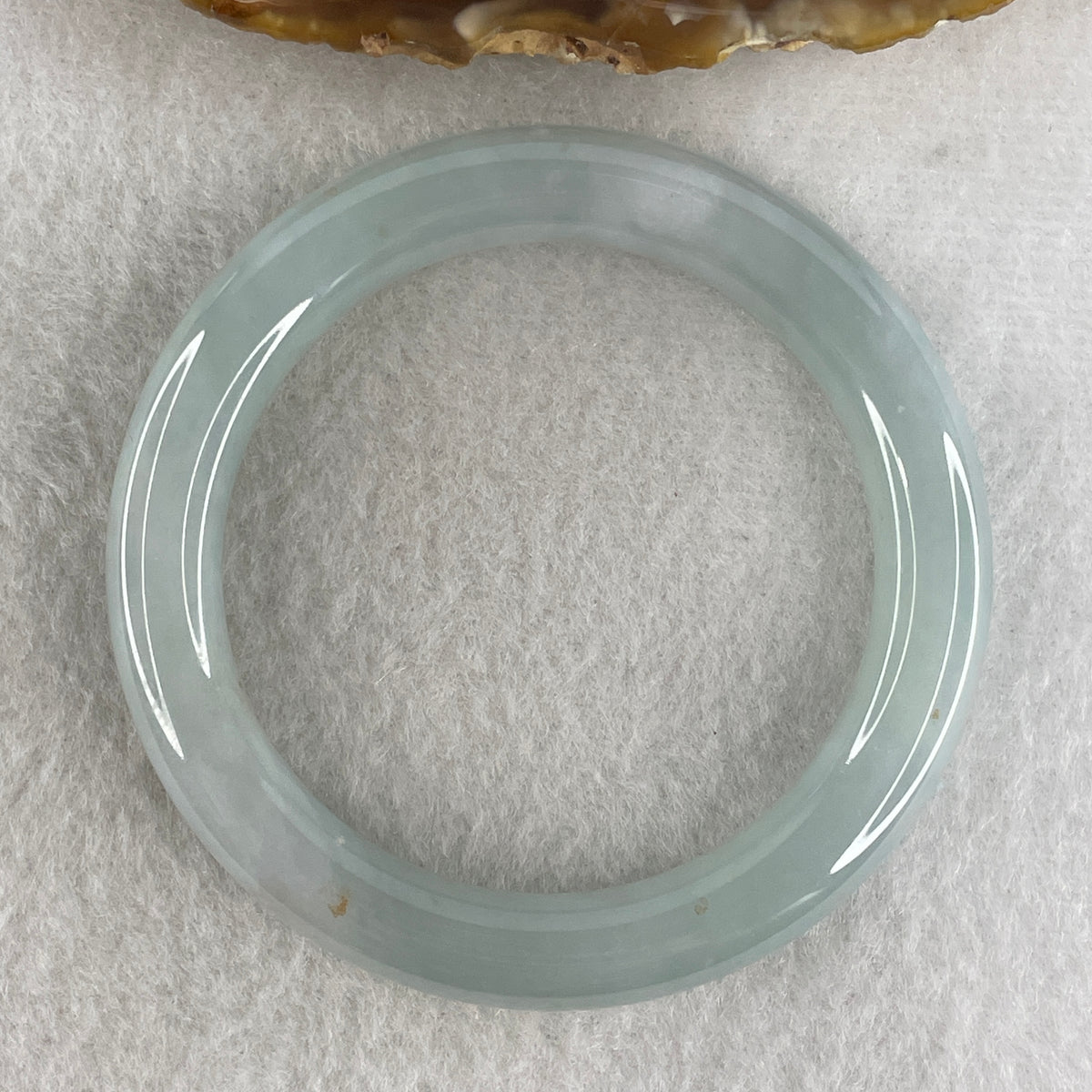 Certified Natural Type A Light Lavender Jadeite Full Round Bangle | 52.0mm Inner Diameter (43.91g | 9.3x9.5mm | Crown & Third Eye Chakra Harmony, Noble Serenity & Peace Shield) (Very Slight Internal Line) - Huangs Jadeite and Jewelry Pte Ltd