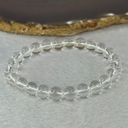 Natural Clear Quartz Bracelet 天然白水晶手链 18.56g 16.5cm 8.4mm 24 Beads - Huangs Jadeite and Jewelry Pte Ltd