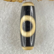 Natural Powerful Tibetan Old Oily Agate One Eye Fire Sign Dzi Bead Heavenly Master (Tian Zhu) 一眼火天珠 9.71g 38.1 by 12.7mm - Huangs Jadeite and Jewelry Pte Ltd