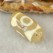 Natural Powerful Tibetan Old Oily Agate 3 Eyes Dzi Bead Heavenly Master (Tian Zhu) 三眼天诛 2.96g 20.0 by 10.1mm - Huangs Jadeite and Jewelry Pte Ltd