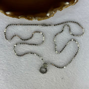 Type A Icy Green Omphasite Jadeite Panther Charm with Crystals in S925 Sliver Necklace 13.29g 2.3 by 1.5mm 8pcs - Huangs Jadeite and Jewelry Pte Ltd