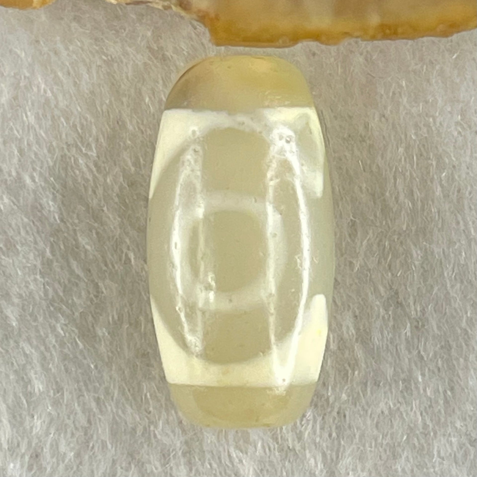 Natural Powerful Tibetan Old Oily Agate 3 Eyes Dzi Bead Heavenly Master (Tian Zhu) 三眼天诛 3.08g 20.2 by 10.2mm - Huangs Jadeite and Jewelry Pte Ltd