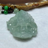 Type A Lavender Green Jadeite Dragon Pendent 47.71g 66.7 by 40.8 by 11.2mm - Huangs Jadeite and Jewelry Pte Ltd