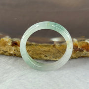Type A Semi Icy Light Green with Blueish Green Patches Jadeite Ring 1.89g 4.1 by 2.9mm US8 HK 17.5 (External Roughs) - Huangs Jadeite and Jewelry Pte Ltd