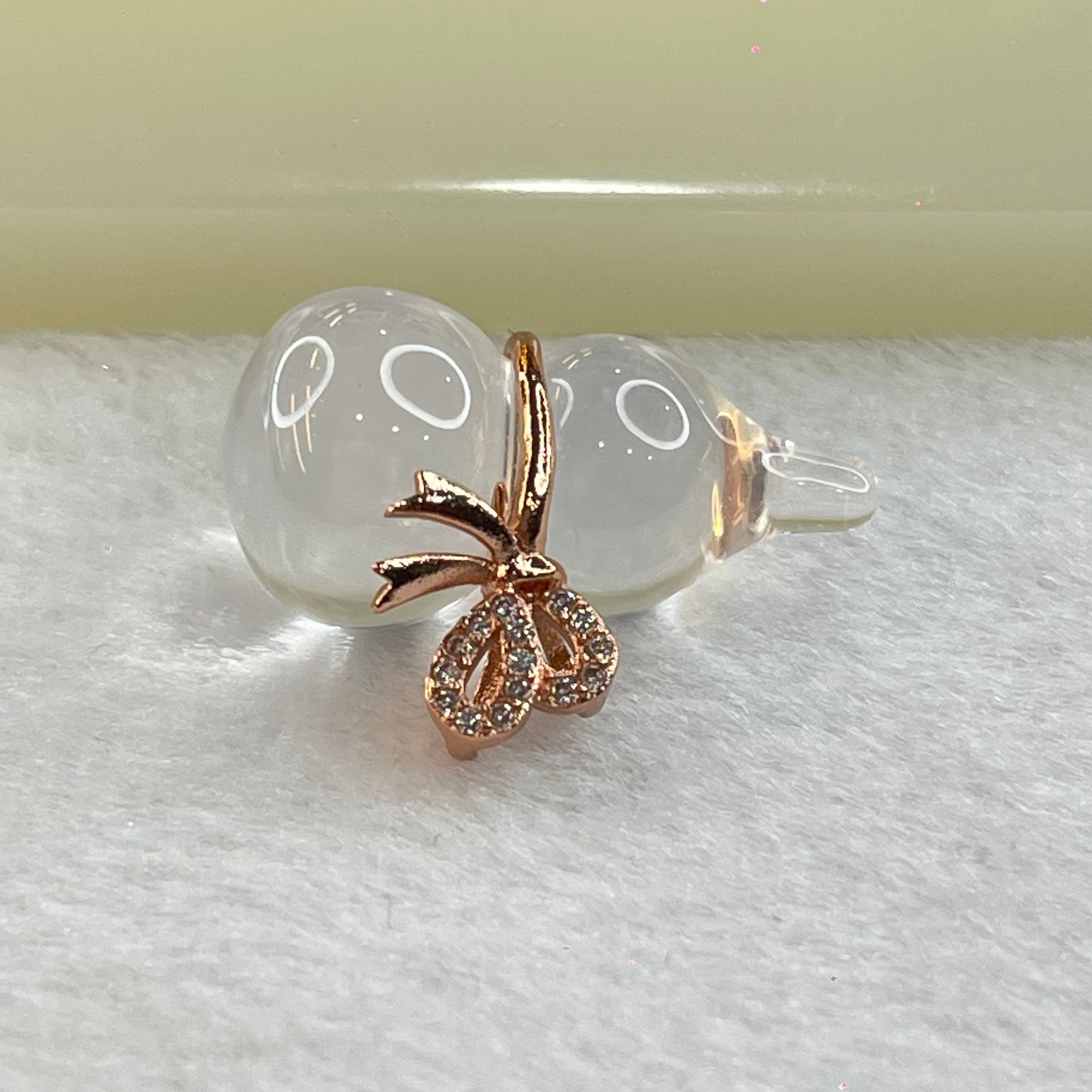 Natural Clear Quartz in Gold Color Hulu Charm Pendant 5.08g 24.16 by 12.8mm - Huangs Jadeite and Jewelry Pte Ltd