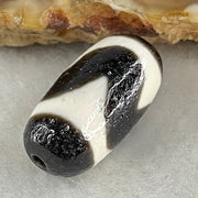 Natural Powerful Tibetan Old Oily Agate Tiger Tooth Daluo Dzi Bead Heavenly Master (Tian Zhu) 3.09g 19.4 by 10.2mm - Huangs Jadeite and Jewelry Pte Ltd