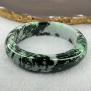 Type A Light Lavender with Old Mine Spicy to Dark Green Piao Hua Jadeite Bangle 72.00g Internal Diameter 56.6mm 14.8 by 9.5mm (Slight Internal Lines) - Huangs Jadeite and Jewelry Pte Ltd