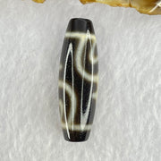 Natural Powerful Tibetan Old Oily Agate Double Nectar Vessel Dzi Bead Heavenly Master (Tian Zhu) 花蜜容器眼天珠 10.32g 40.0 by 13.4mm - Huangs Jadeite and Jewelry Pte Ltd