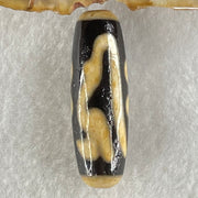 Natural Powerful Tibetan Old Oily Agate Thousand Hand Zha Ji La Mu Dzi Bead Heavenly Master (Tian Zhu) 千手扎基拉姆天珠 8.39g 37.5 by 12.2mm - Huangs Jadeite and Jewelry Pte Ltd