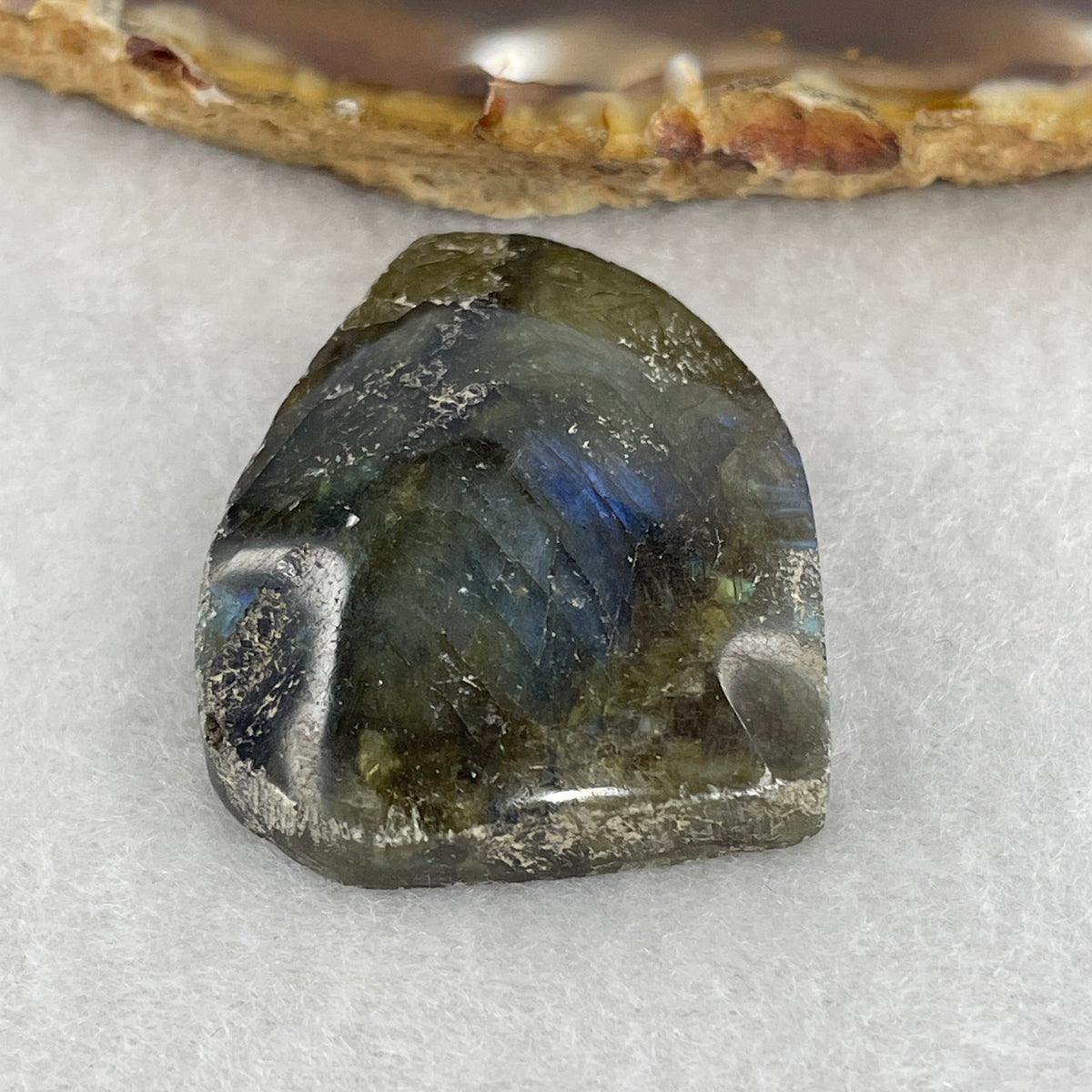 Natural Labradorite Rough Mini Display Specimen | Electric Labradorescence Flash Collector's Mineral & Transformation Talisman (18.05g | 38.5 x 28.5 x 10.5mm)