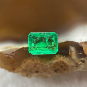 Natural Colombia Green Emerald (Beryl) Cut-Cornered Rectangular step cut 0.52ct 6.1 by 4.6 by 2.5mm - Huangs Jadeite and Jewelry Pte Ltd