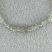 Type A Icy Faint Green to White  Jadeite Donut Beads Bracelet 10.325g 15.5cm 5.7mm 45 Beads - Huangs Jadeite and Jewelry Pte Ltd