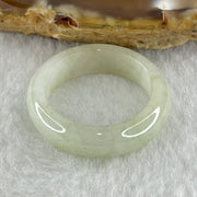 Type A Natural White to Faint Green Jadeite Ring 3.74g 5.8 b y 3.5mm US 8.2 HK 18 (Very Very Slight Internal Line) - Huangs Jadeite and Jewelry Pte Ltd