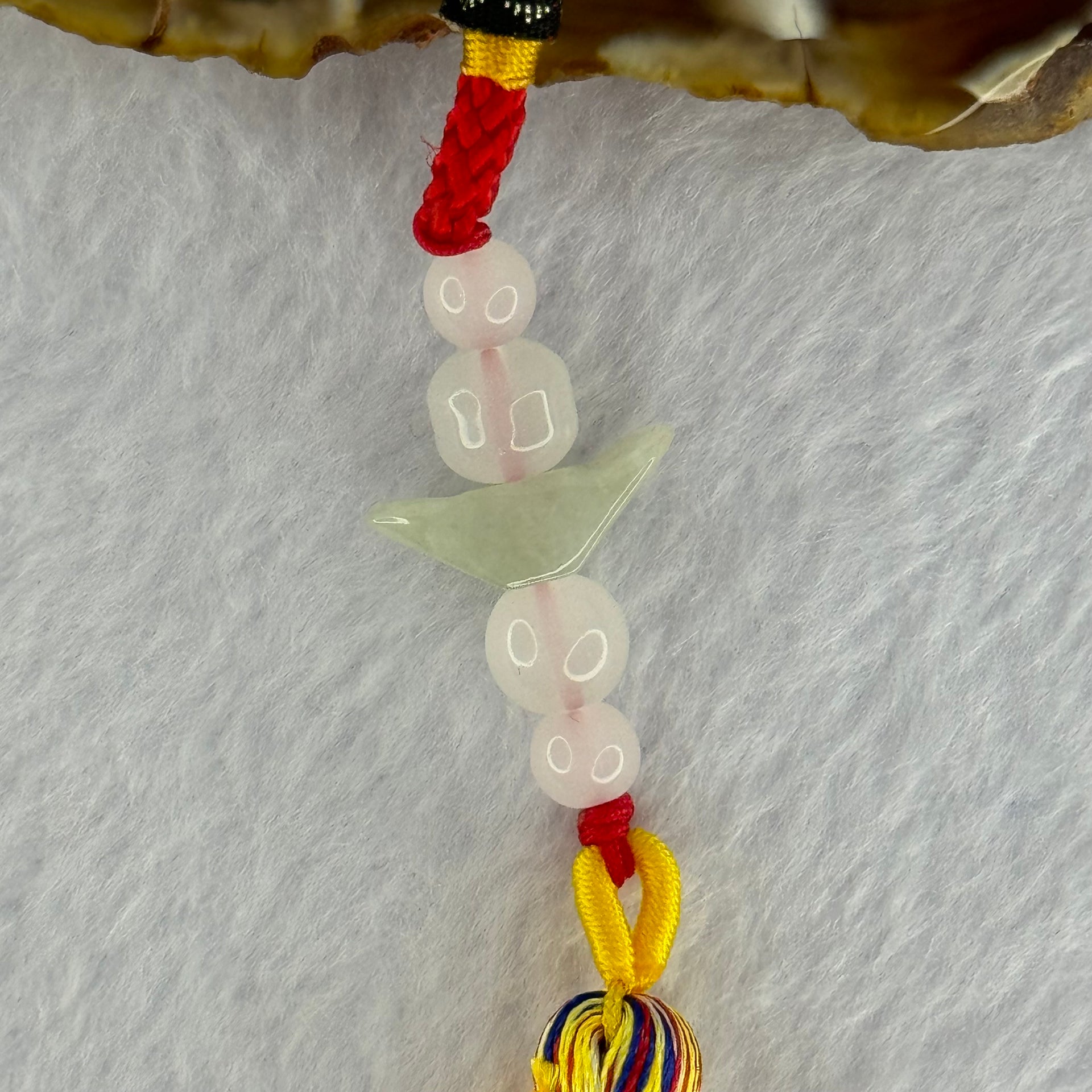 Type A Green Lavender Jadeite Gold Ingot Charm with Crystals Display 6.77g 18.1 by 6.6 by 5.8mm - Huangs Jadeite and Jewelry Pte Ltd