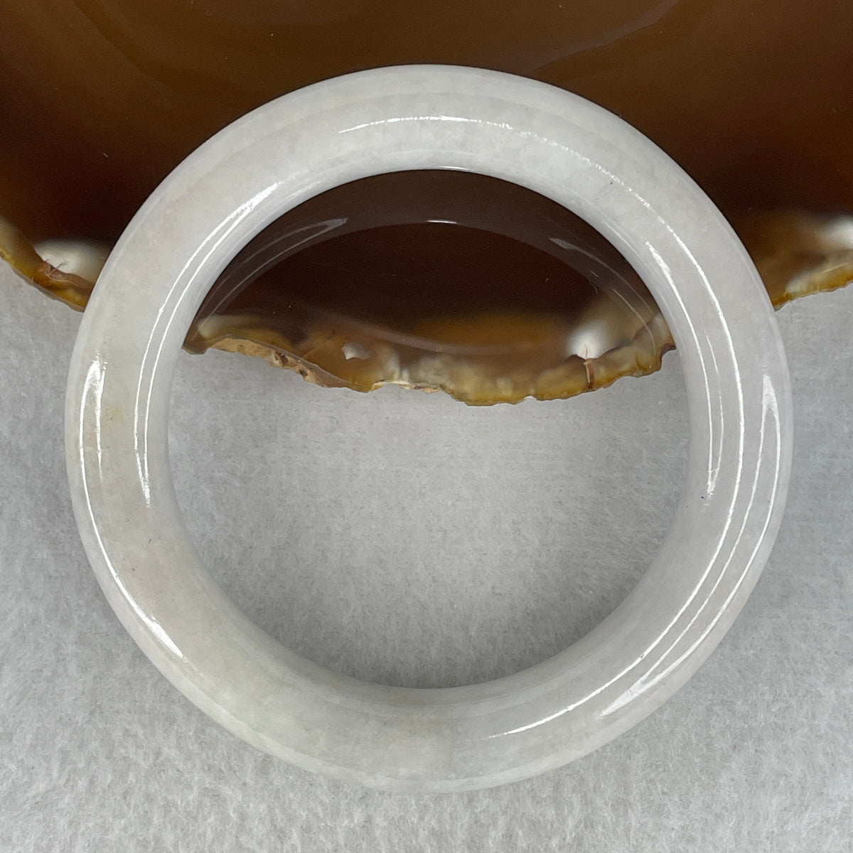 Natural Type A Jadeite Bangle | Full Round Light Lavender (69.33g | 56.8mm Inner Diameter | 11.5 x 11.4mm) (Very Slight Internal Line)