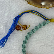 Natural Golden Medicine 6.1mm 10 Beads and Blood Red 9.3mm 1 Bead Amber String Bracelet 天然抚顺琥珀加黄金药琥珀手链 3.78g 15cm - Huangs Jadeite and Jewelry Pte Ltd