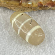 Natural Powerful Tibetan Old Oily Agate 3-Lines Dzi Bead Heavenly Master (Tian Zhu) 三行天诛 3.34g 20.1 by 10.6mm - Huangs Jadeite and Jewelry Pte Ltd