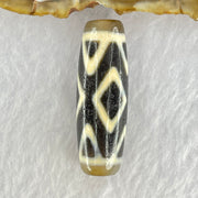 Natural Powerful Tibetan Old Oily Agate 3-Eye Vajra Dzi Bead Heavenly Master (Tian Zhu) 三眼天珠 10.20g 38.4 by 12.9mm - Huangs Jadeite and Jewelry Pte Ltd