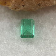 Natural Colombia Vivid Green Emerald (Beryl) Cut-Cornered Rectangle Step cut 0.49ct 5.4 by 3.7 by 2.9mm - Huangs Jadeite and Jewelry Pte Ltd