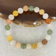 Above Average Grade Natural Muti Colour Rabbit Hair Rutilated Quartz Beads Bracelet 20.58g 17cm 8.8mm 23 Beads - Huangs Jadeite and Jewelry Pte Ltd