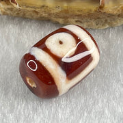 Natural Powerful Tibetan Old Oily Agate 2 Eyes Dzi Bead Heavenly Master (Tian Zhu) 二眼天诛 2.43g 13.6 by 10.1mm - Huangs Jadeite and Jewelry Pte Ltd