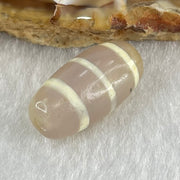 Natural Powerful Tibetan Old Oily Agate 3-Lines Dzi Bead Heavenly Master (Tian Zhu) 三行天诛 2.89g 19.6 by 10.0mm - Huangs Jadeite and Jewelry Pte Ltd