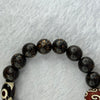Natural Agarwood With 3 Eyes Dzi Bead Tian Zhu Beads Bracelet 天然沉香带三眼天珠手链 17.70g 16.5cm Dzi 14.4 by 10.1 and 14.0mm 1 Bead and 10.8mm 16 Beads - Huangs Jadeite and Jewelry Pte Ltd