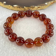 Good Grade Natural Blood Red Amber Beads Bracelet 20.41g 18cm 13.4mm 16 Beads - Huangs Jadeite and Jewelry Pte Ltd