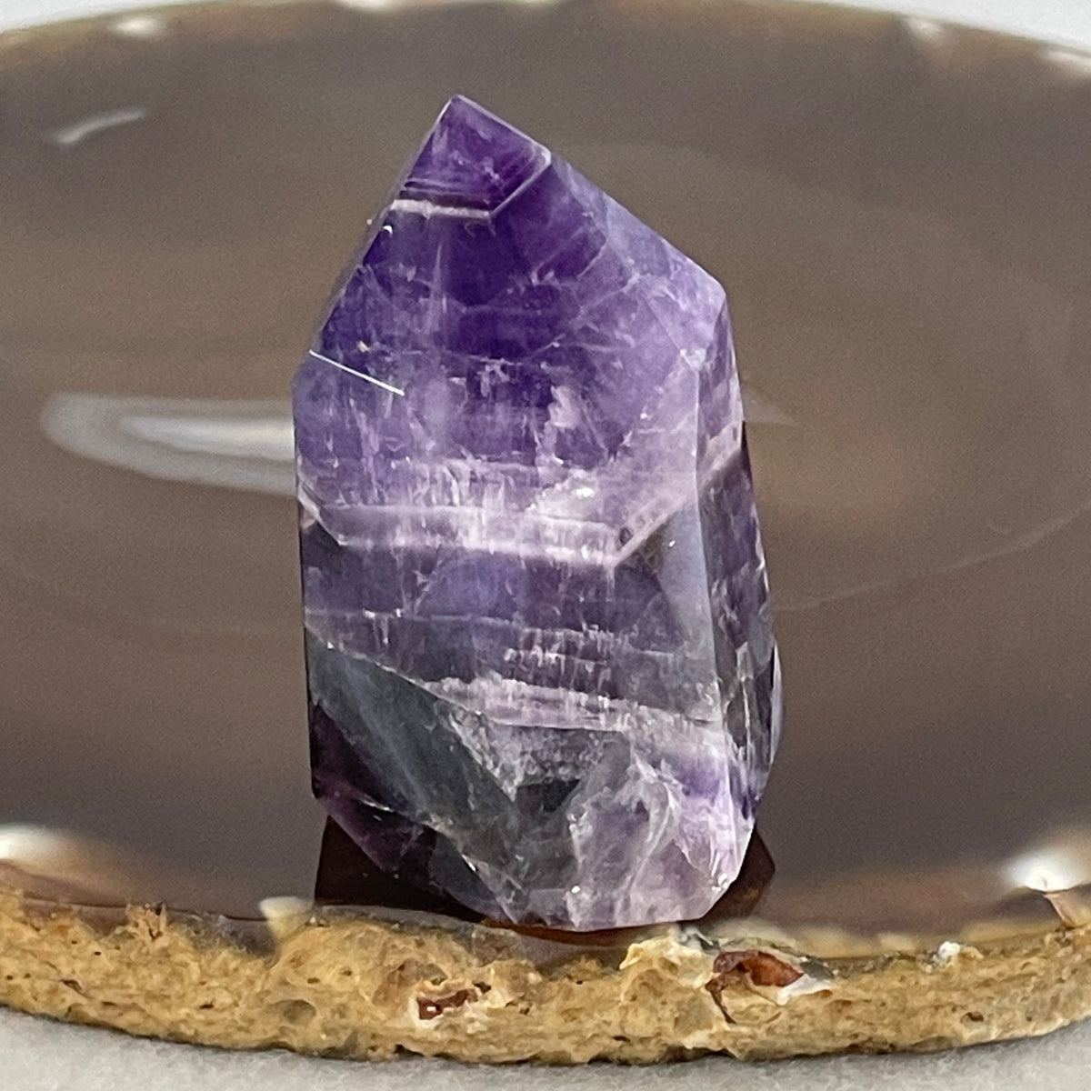 Natural Dreamy Amethyst Tower Display | (35.17g | 43.8 x 27.8 x 22.5mm | Catalyst, "Stone of Intuition & Inner Peace" Focus Generator, Feng Shui Tranquility & Noble Synergy Anchor)