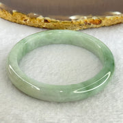 Type A Blueish Green with Lavender Jadeite Bangle Internal Diameter 52.8mm 55.83g 9.6 by 7.5mm (Internal Lines) - Huangs Jadeite and Jewelry Pte Ltd