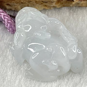 Type A Faint Lavender Jadeite Male Pixiu String Charm 5.45g 20.3 by 14.4 by 10.5mm - Huangs Jadeite and Jewelry Pte Ltd