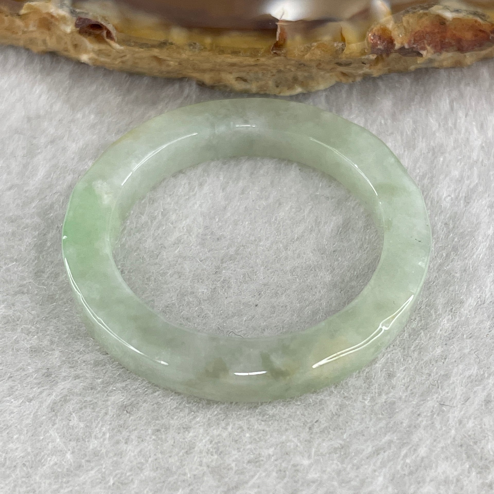 Natural Type A Green Jadeite Ring 5.02g 4.2 by 4.4mm US 15.4 HK 34.9 - Huangs Jadeite and Jewelry Pte Ltd