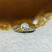 Cubic Zirconia in 925 Sliver Black Colour Ring (Adjustable Size) 1.31g 7.2 by 7.2 by 5.3mm - Huangs Jadeite and Jewelry Pte Ltd