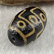 Natural Powerful Tibetan Old Oily Agate 9 Eyes Dzi Bead Heavenly Master (Tian Zhu) 九眼天诛 2.01g 14.2 by 9.9mm - Huangs Jadeite and Jewelry Pte Ltd